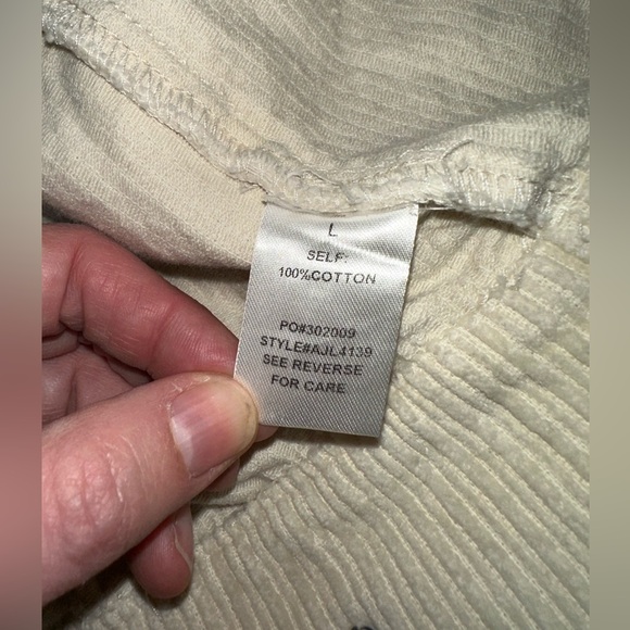 Promesa Cream coloured Corduroy button-up jacket with pockets - Picture 11 of 12